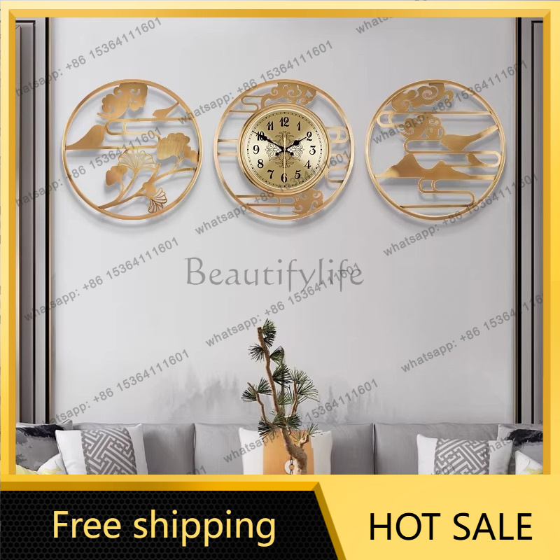 Luxury Lifestyle Aesthetic - LJY Ronde Chinese Stijl Minimalistische Wandklok